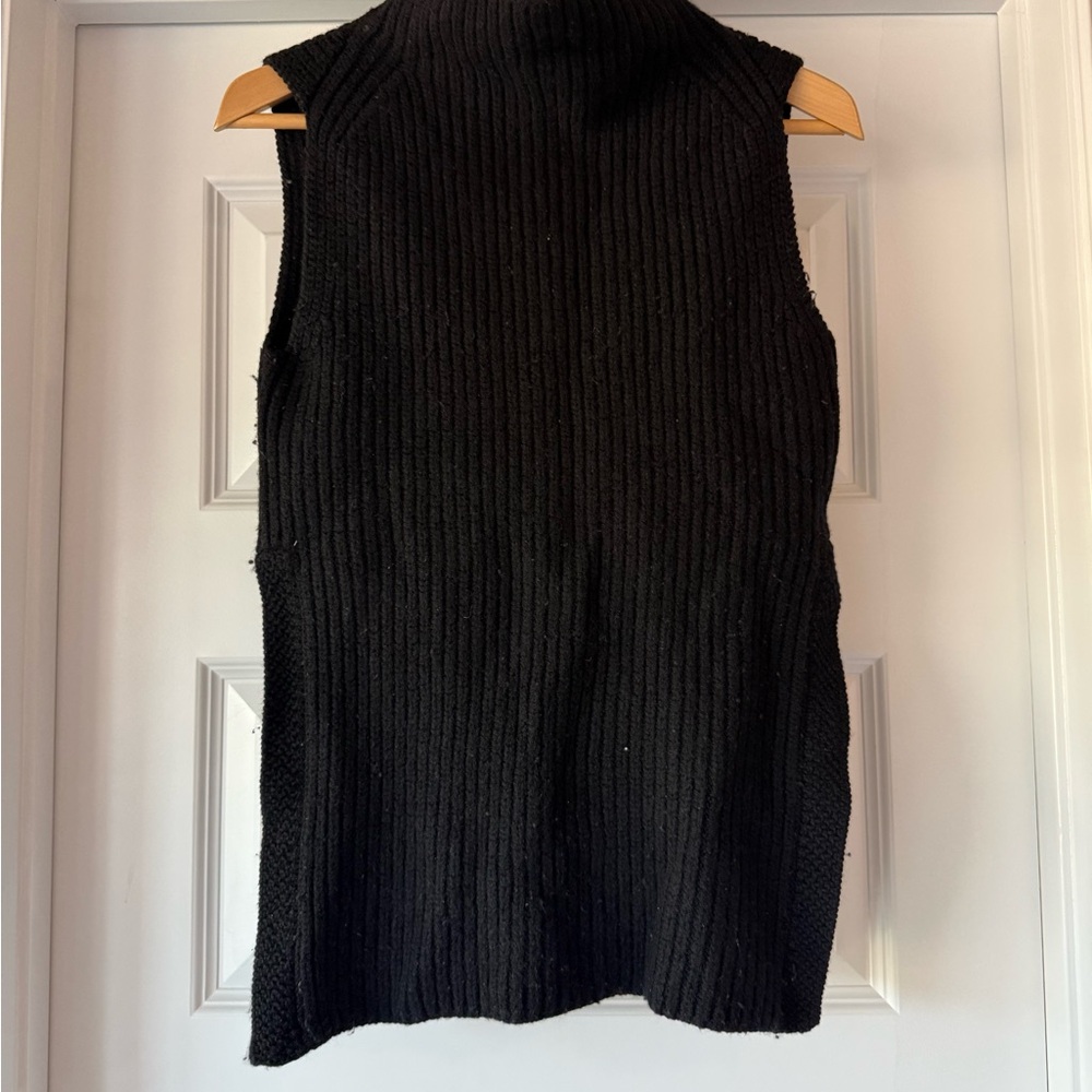 Wilfred Black Sleeveless Turtleneck Sweater